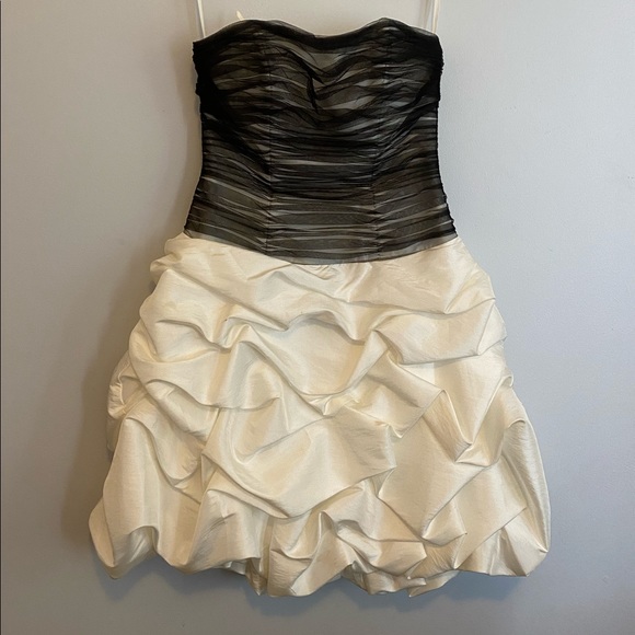 Impression Bridal Black and White Layer Dress - Picture 1 of 7